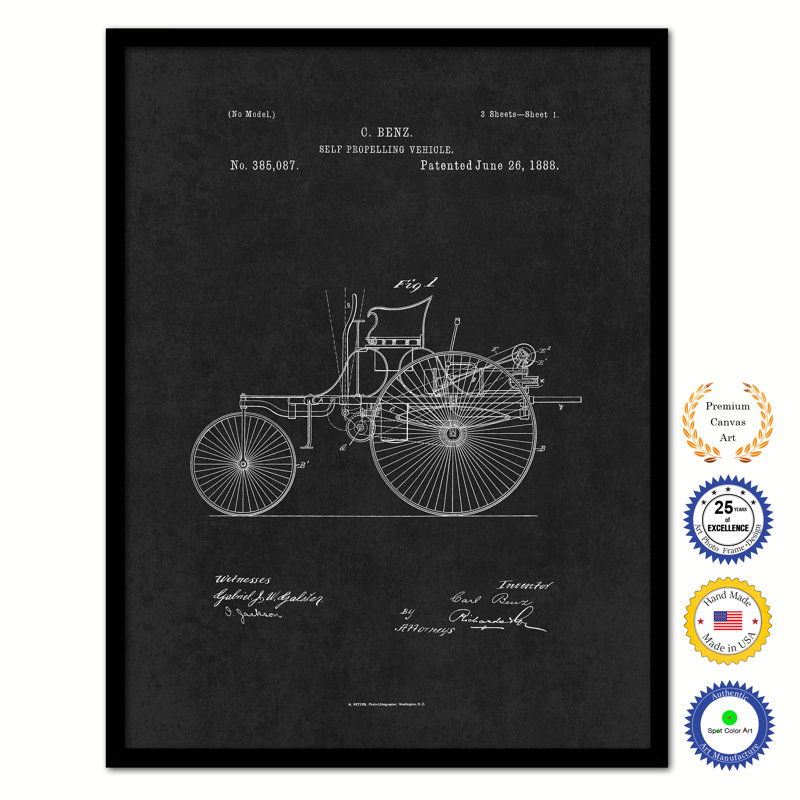 Reproduction d'art sur toile encadrée, "1888", H 17 po x l 13 po