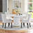 Modern Round Dining Table Set With Velvet Upholstered Chairs — Contemporary Dining Furniture-961619033-961619037-961619030