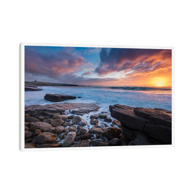 Coastal Sunset Over Classie Bawn Castle, Mullaghmore, County Sligo, Ireland by Gareth McCormack - Print on Canvas