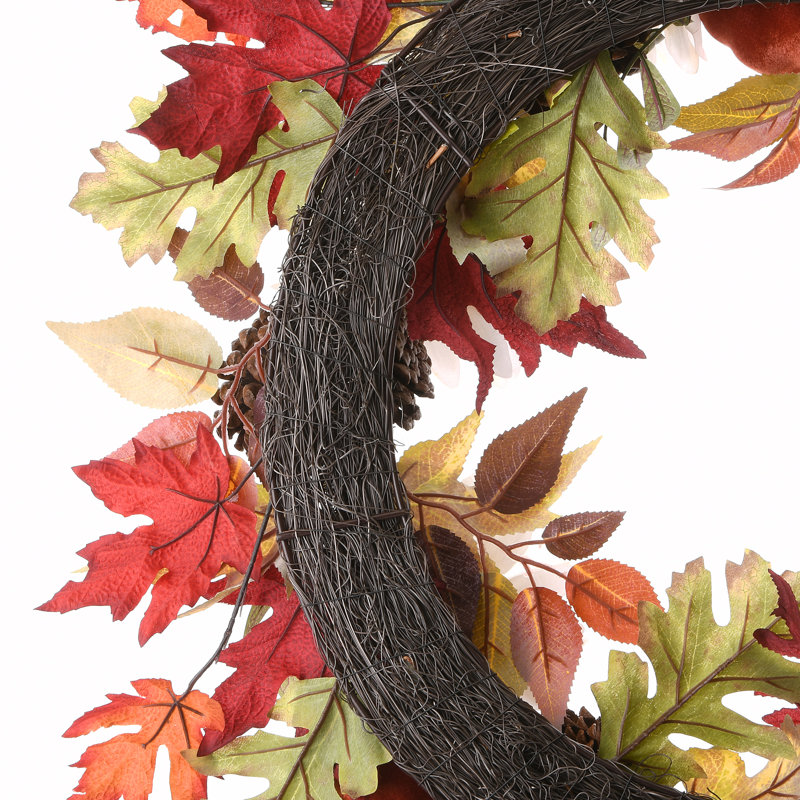 Couronne de tournesols et de citrouilles 32 po The Holiday Aisle®