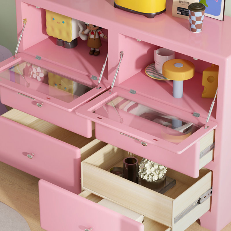 Vitrine de rangement de salon, Rose