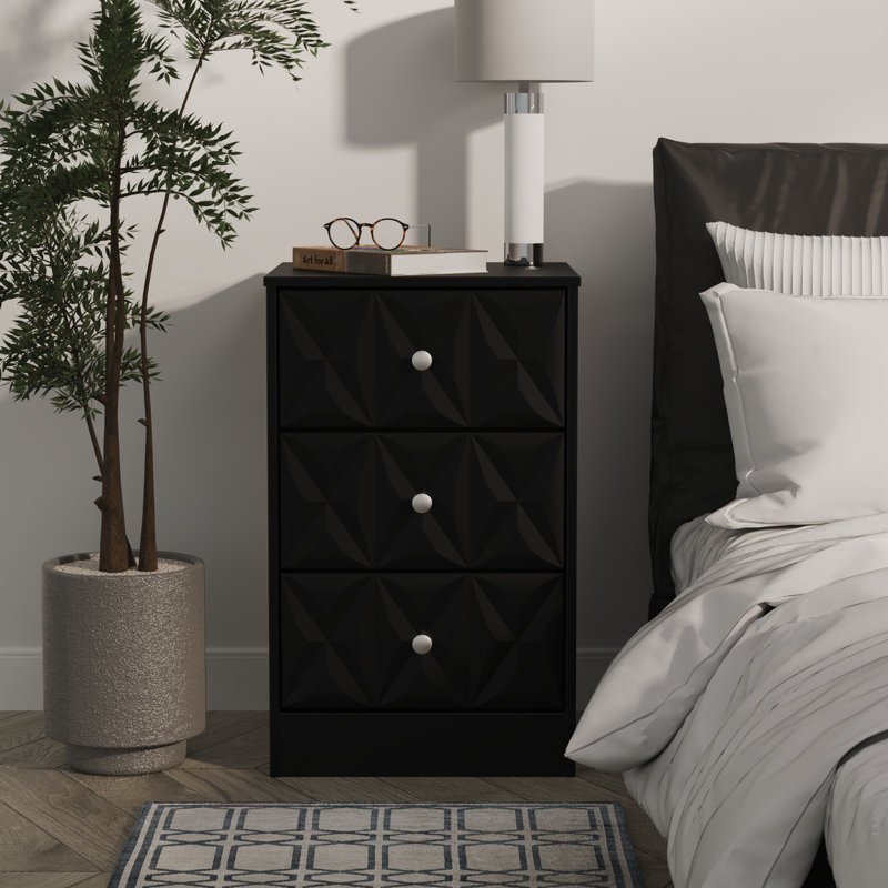 San Jose 45cm W Manufactured Wood Bedside Table