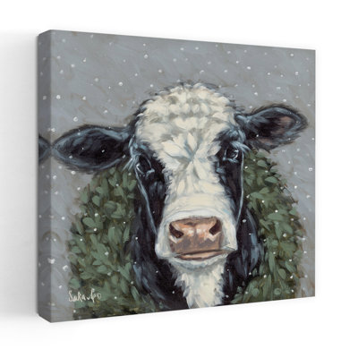 Jour de neige contemporain à la ferme 2 avec art fantaisiste hivernal