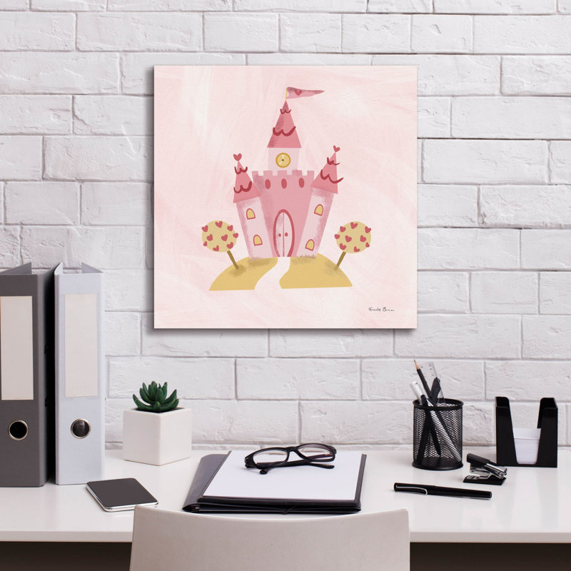 Toile épique Graffiti «Pretty Princess Castle» par Farida Zaman, 18 po x 18 po, H 18 po x l 18 po