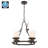 4 - Light Dimmable Wagon Wheel Chandelier