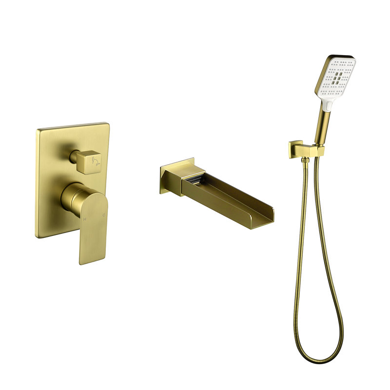 All-In-One Kit with Rough in-Valve, Brushed Gold
