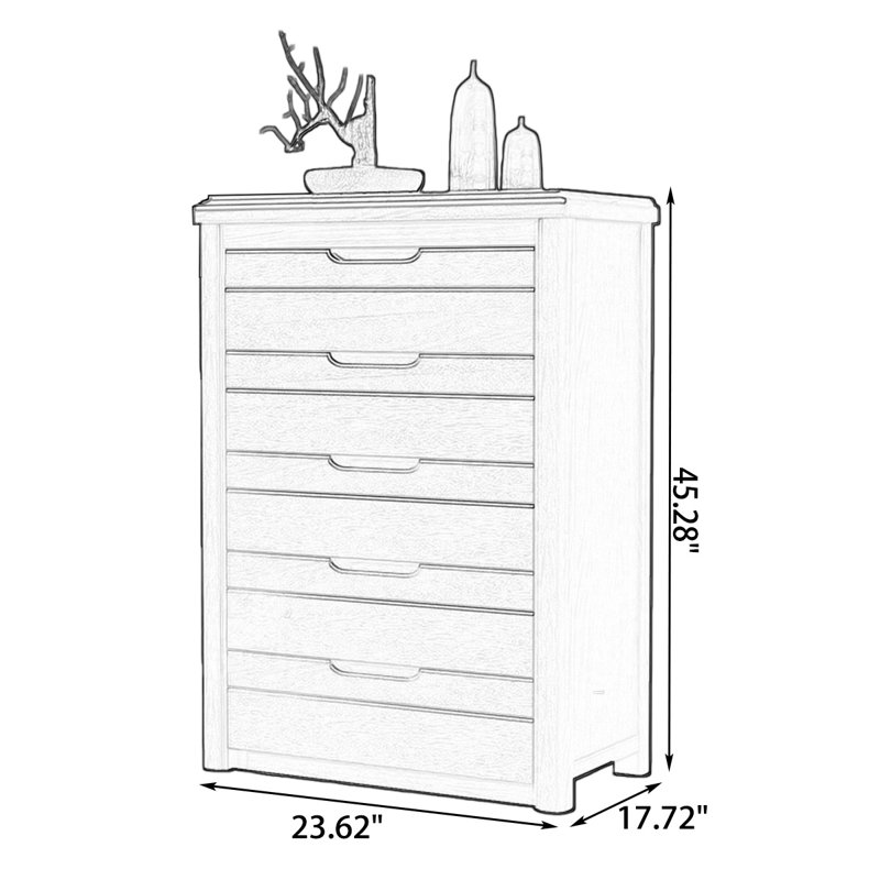 Armoire d'appoint en bois massif noyer foncé, H 45,28 po x l 23,62 po x P 17,72 po, Noyer foncé
