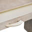 Watusi Cream Cow Hide Console Table