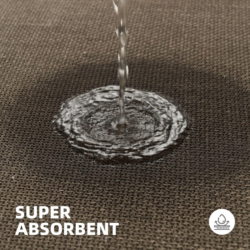Tapis d'entrée antidérapant résistant à la saleté, L 32 po x L 47 po