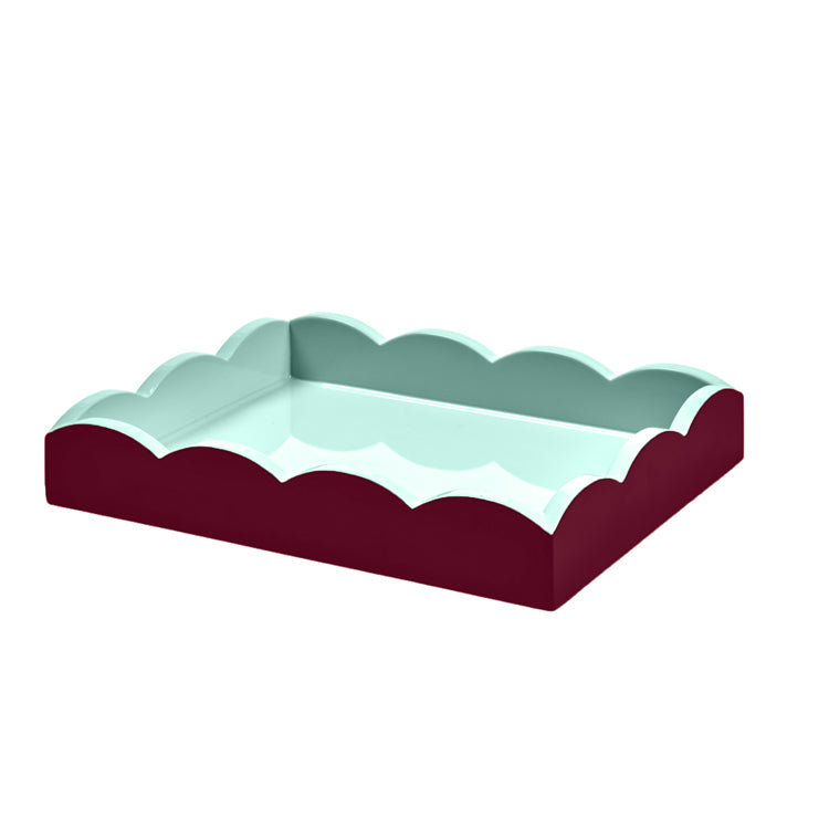Plateau festonné 11 x 8, Cerise / Eau de N