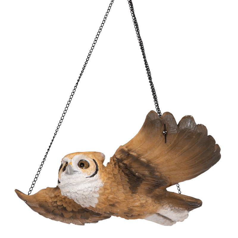 Statue suspendue Le hibou du jardin