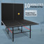 Ensemble de table de ping-pong portable pliable de 9 pi de taille moyenne pour l'intérieur avec filet, raquettes et balles-124241960-124241965