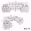 Canapé-lit modulaire convertible en U de 108,7 po -1746709548