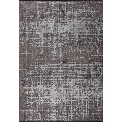 Rapture Abstract Area Rug in Gray
