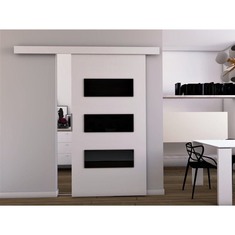 Caspian Veneers Sliding Doors, 205cm H x 96cm W x 1.6cm D, White