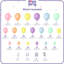 Ensemble de guirlande 140PCS - Arc-en-ciel pastel