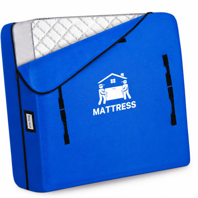Sac de rangement imperméable pour matelas, housse mobile robuste avec 8 poignées et fermeture à glissière, réutilisable pour dortoir