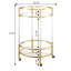 Carolina Acrylic Round Glass Bar Cart