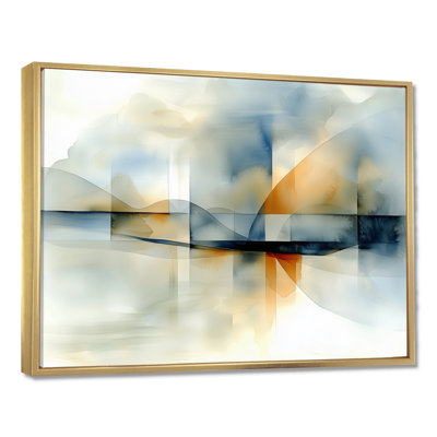 Ocean Breeze Of Beach Landscape II - Abstract Geometric Wall Art Print