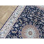 Tapis de zone de tapis de couloir bleu marine 2 pi 8 po x 18 pi 1 po à la main one-of-kind noué la Shana