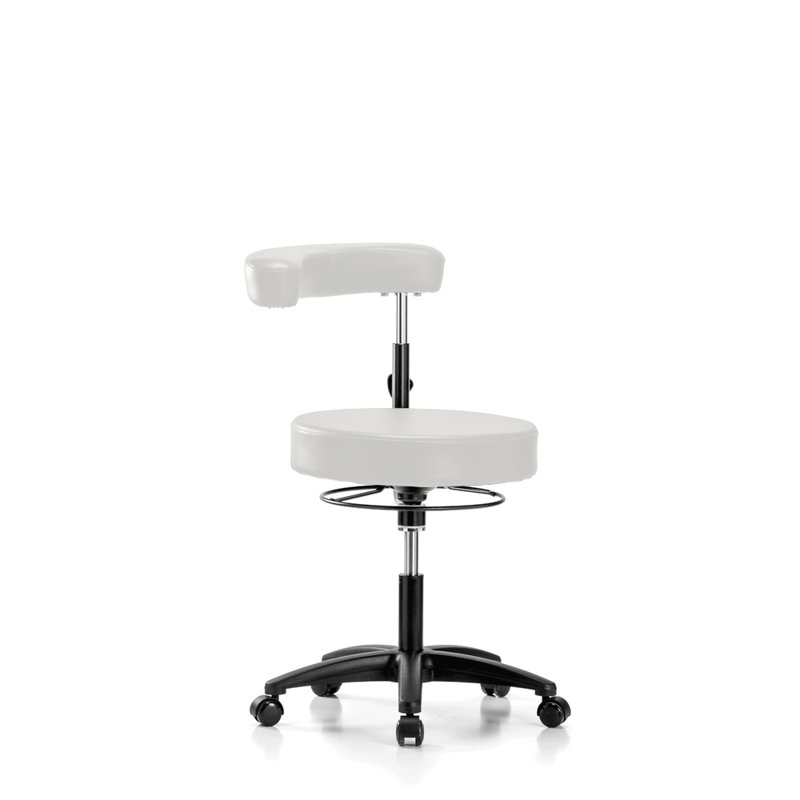 Tabouret à hauteur réglable Nama, H 39 po x l 24 po x P 24 po, Vinyl blanc Adobe