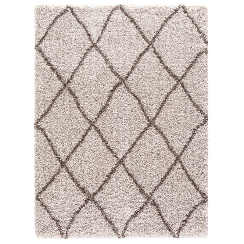 Tapis décoratif beige à poils longs kingscanyon, Rectangle 3 pi 3 po x 4 pi 7 po