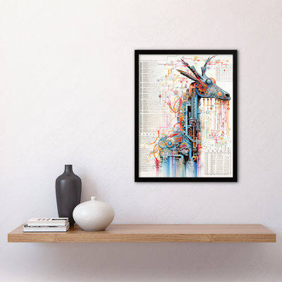 Giraffe Robot Hybrid Schematic - Single Picture Frame Print