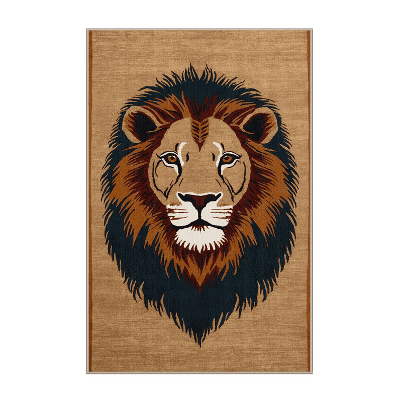  Tapis lavable à gros chats lion Masai, Tapis de couloir 2 pi x 4 pi