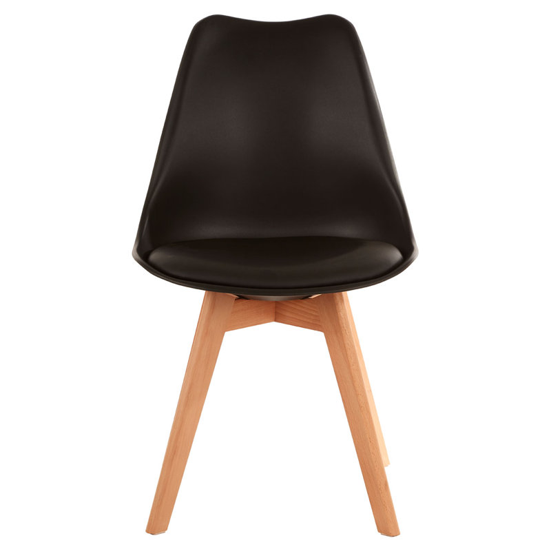 Atkins 45cm H Upholstered Side Chair in Black