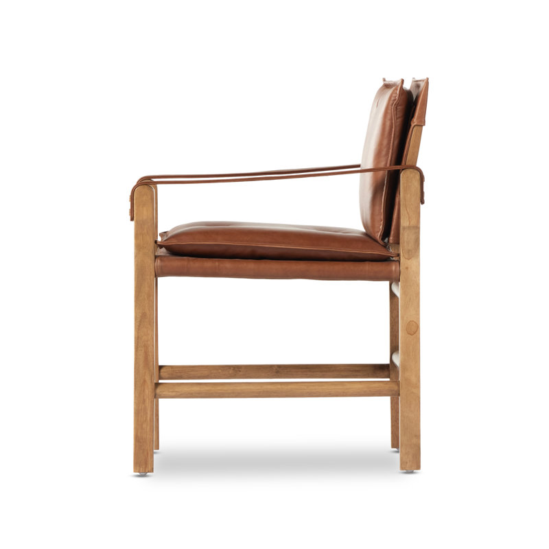 Lenz Leather Arm Chair, Brown