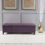 Banc de rangement rembourré avec repose-pieds, parfait pour l'entrée ou le bout du lit, multifonctionnel et peu encombrant -1941638150