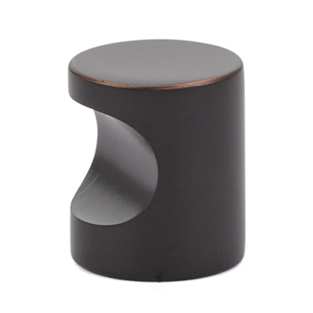 Cylindrical Knob Knob, Oil Rubbed Bronze, 0.88"