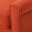 Deux chaises confortables en tissu avec boutons et bouleau brun, l 29,38 po x P 48,64 po x H 31,65 po, option de siège orange intrigant en orange, présentant des rouleaux d'accoudoirs subtils, revêtement, couleur des pieds, assemblage simple pour