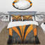 Ensemble de housse de couette orange et gris vecteurs - formes abstraites-107148132