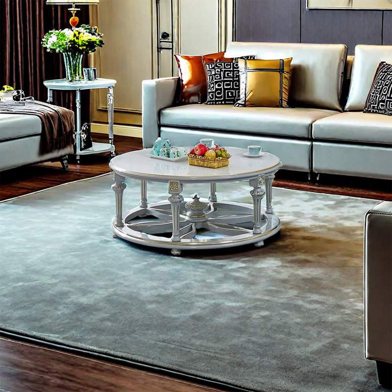 Table basse en bois massif European Style Villa