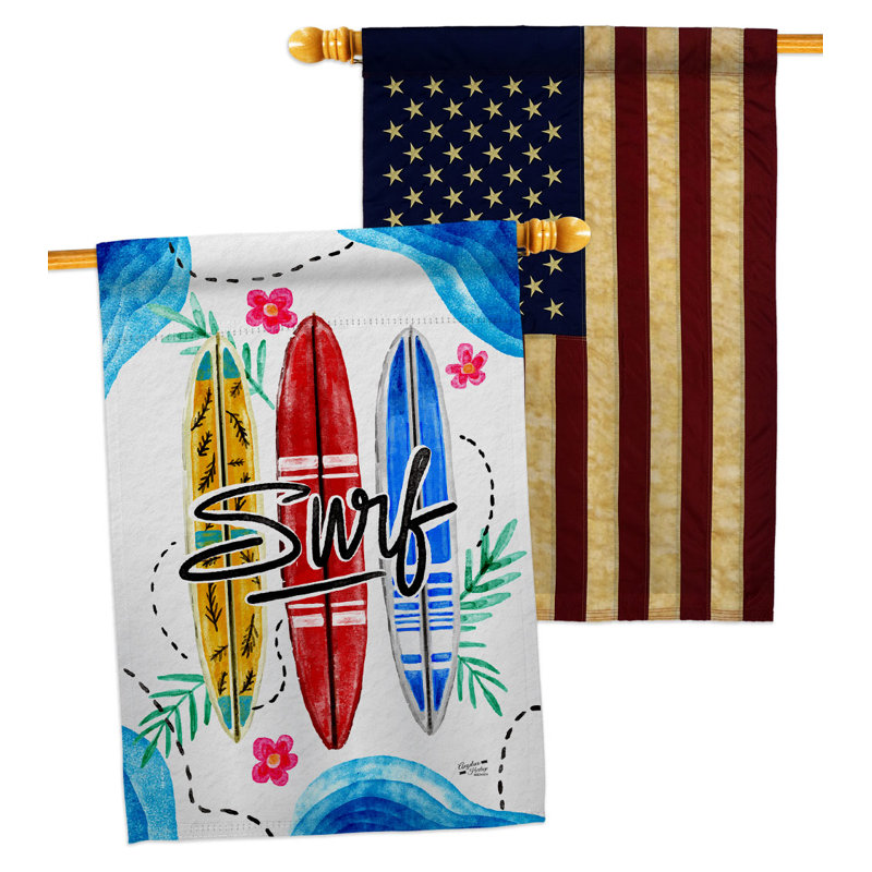Drapeau de maison en polyester 2 côtés 40 x 28 po