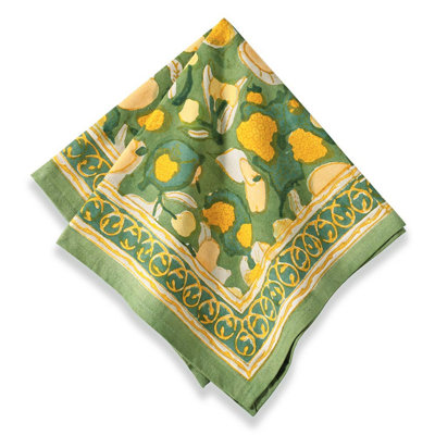 100% Cotton Floral Square Napkin