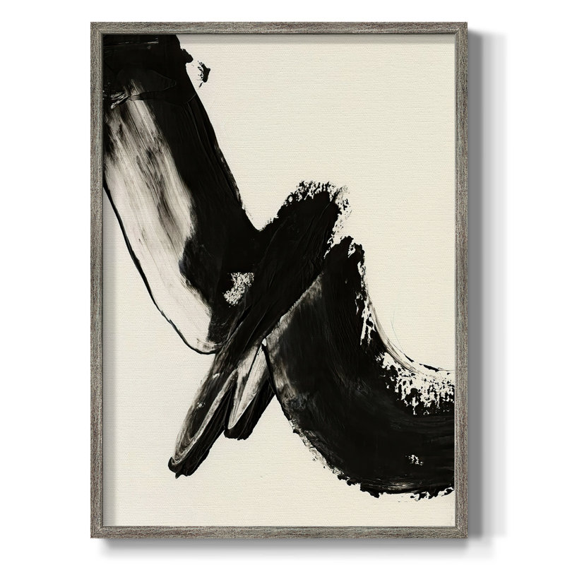 «Black Expression I», reproduction encadrée - bois massif, H 11 po x l 9 po