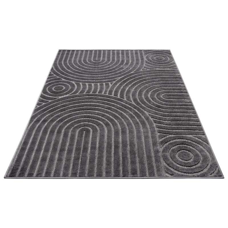Iconic Grey Rug, Rectangular 57 x 90cm