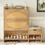 Étagère à chaussures de 47,2 po. Brun, tablettes réglables. Pratique pour l'armoire de salon et de chambre à coucher. Brun. Portes, zone. Zone