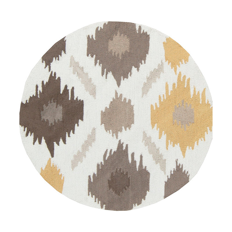 Croghan Ikat Indoor Rug, Round 4'