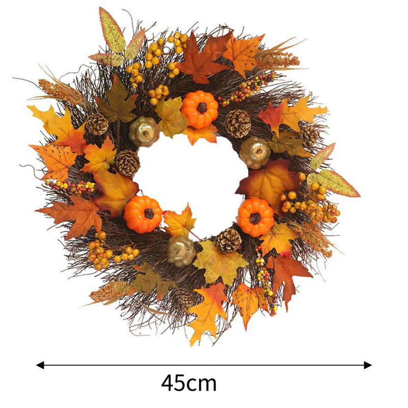 Faux Lighted Mixed Assortment 45cm Wreath