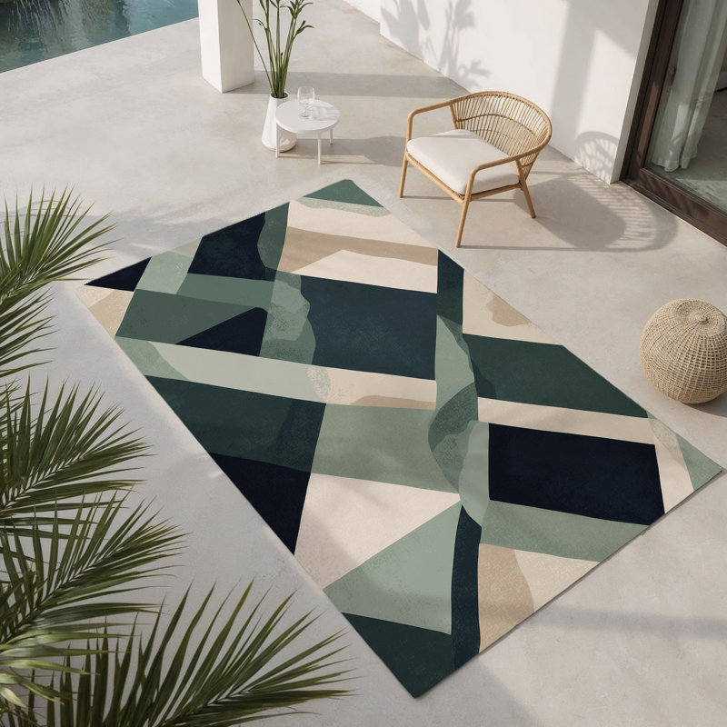 Tapis intérieur et extérieur Aurora Reflections, Rectangle 9 pi x 12 pi