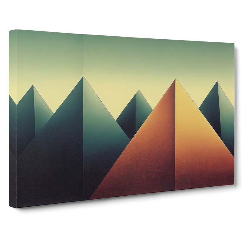 Heartwarming Pyramids Abstract - Wrapped Canvas, 35cm H x 50cm W x 3cm D
