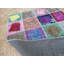 Tapis de zone en laine rouge/rose/bleu 4 pi 6 po x 6 pi 9 po one-of-kind-noué la main Hurst