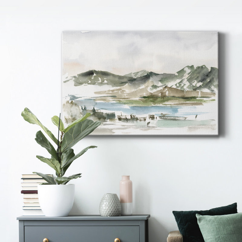 Étude de montagne enneigée II - impression sur toile tendue, H 48 po x l 32 po x P 1 po