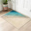 Tapis bleu lavable à la machine bleu délavé Ocean Sandy Beach-129431493