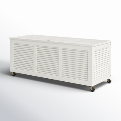 50 Gallon Eucalyptus Solid Wood Deck Box with Wheels