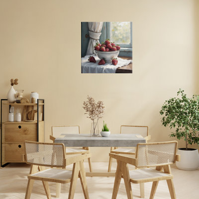 Strawberry Harvest in Window Canvas, design by Lettered and Lined