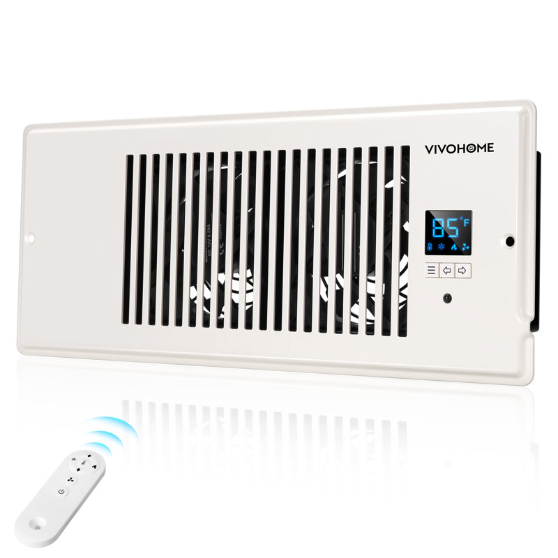 Ventilateur de suralimentation silencieux avec thermostat intelligent, compatible avec trou d'évent de 4 po x 10 po
